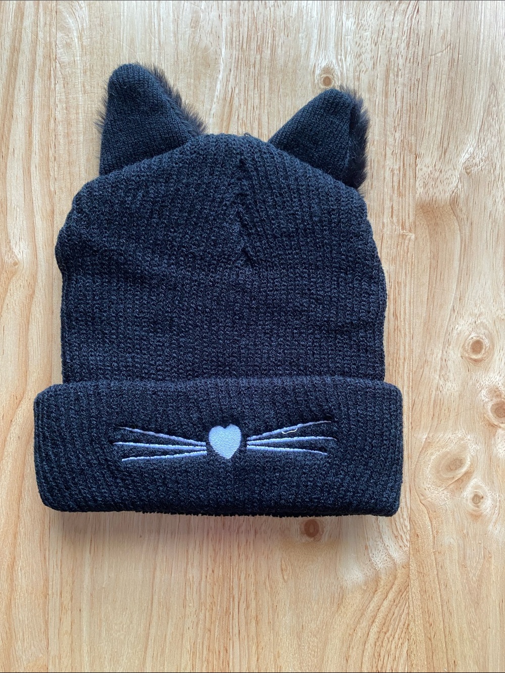 Women’s Black Cat Ear Beanie